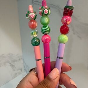 Watermelon Beaded Pens Set